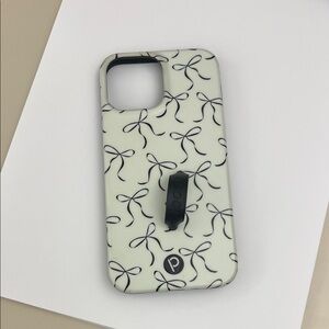 Loopy Case Black Bow on White Phone Case